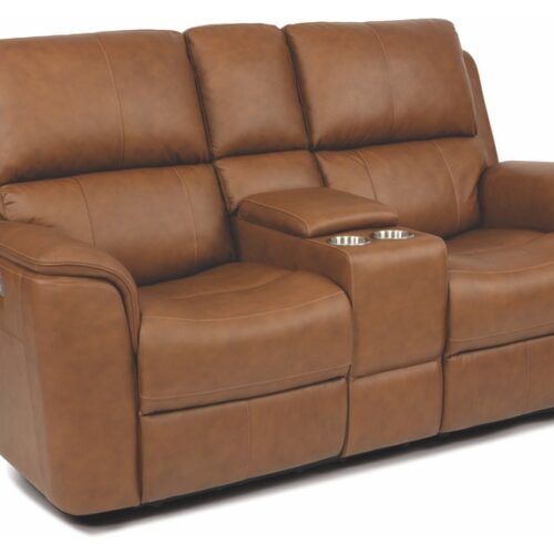 Henry Power Reclining Loveseat with Console and Power Headrests and Lumbar