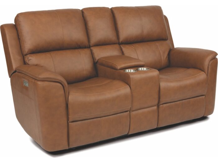 Henry Power Reclining Loveseat with Console and Power Headrests and Lumbar