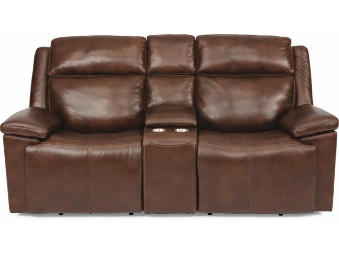 Chance Power Reclining Loveseat with Console and Power Headrests