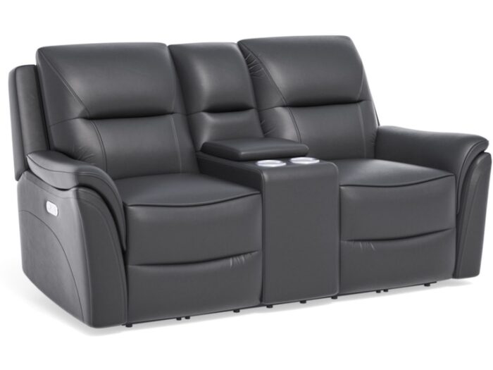 Fallon Power Reclining Loveseat with Console and Power Headrests - Image 2