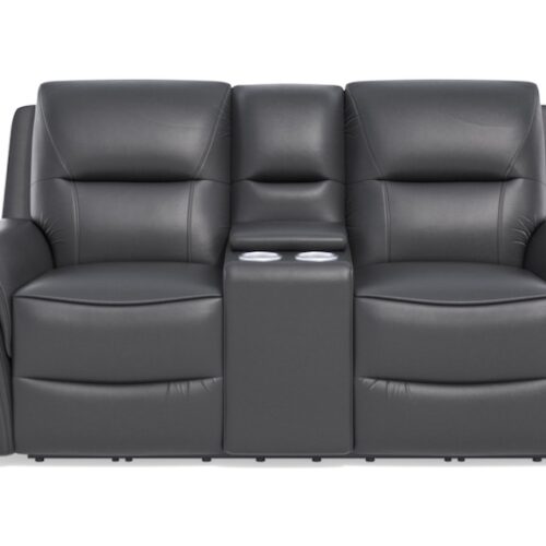 Fallon Power Reclining Loveseat with Console and Power Headrests