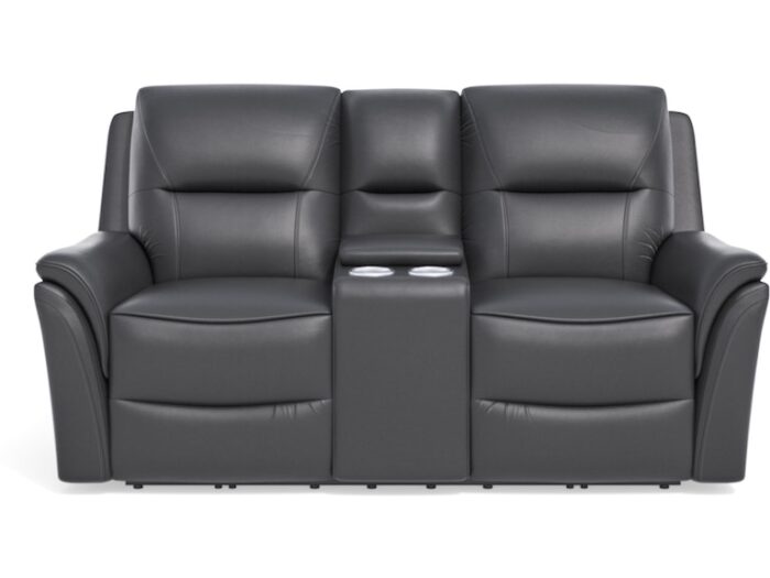 Fallon Power Reclining Loveseat with Console and Power Headrests
