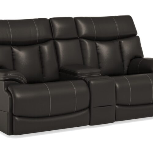Clive Power Reclining Loveseat with Console and Power Headrests and Lumbar