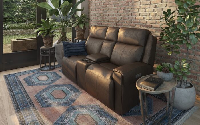 Barnett Power Reclining Loveseat with Console and Power Headrests and Lumbar - Image 3