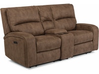 Nirvana Power Reclining Loveseat with Console and Power Headrests