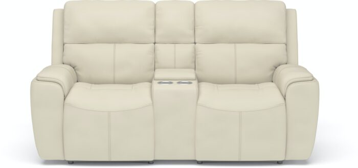 Ellis Power Reclining Loveseat with Console and Power Headrests - Image 2