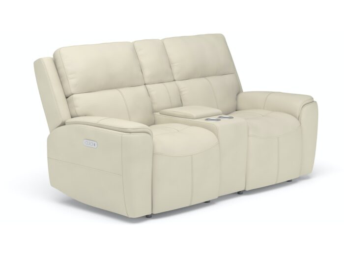 Ellis Power Reclining Loveseat with Console and Power Headrests