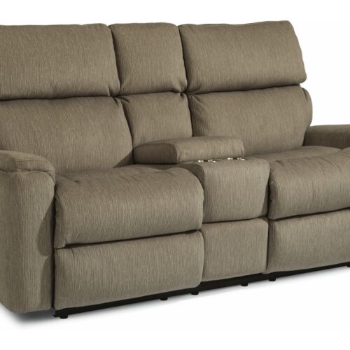 Rio Power Reclining Loveseat with Console and Power Headrests