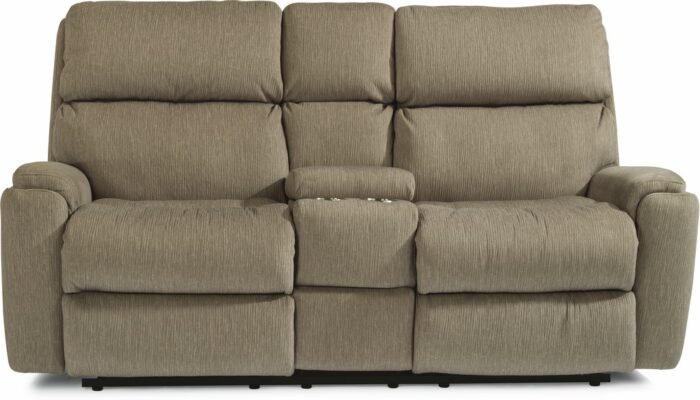 Rio Power Reclining Loveseat with Console and Power Headrests - Image 3