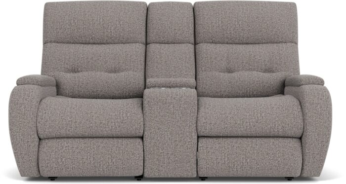 Strait Power Reclining Loveseat with Console and Power Headrests - Image 2