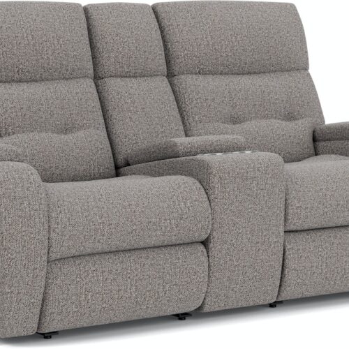 Strait Power Reclining Loveseat with Console and Power Headrests