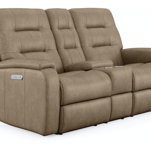 Arlo Power Reclining Loveseat with Console and Power Headrests