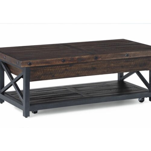 Carpenter Rectangular Lift-Top Coffee Table with Casters