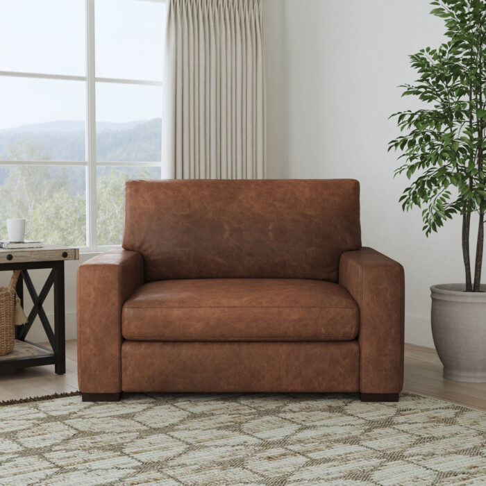 Endurance Chestnut Leather Chair - Image 2