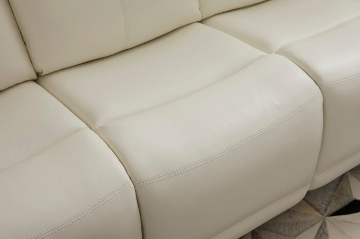 Alister Porcelain Leather Power Gliding Sofa with Power Headrests & Lumbar - Image 3