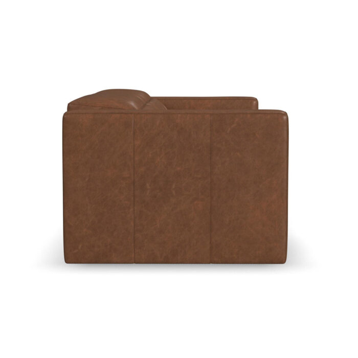 Austin Chestnut Leather Power Reclining Loveseat with Console and Power Headrests - Image 3