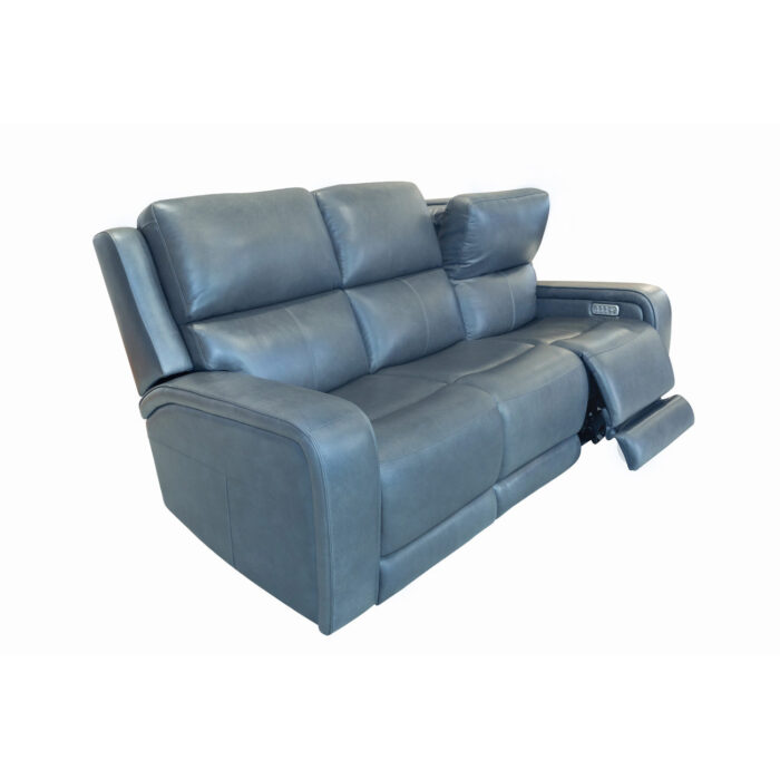 Oasis Storm Leather Power Reclining Sofa with Power Headrests, Lumbar, Heat & Massage - Image 3