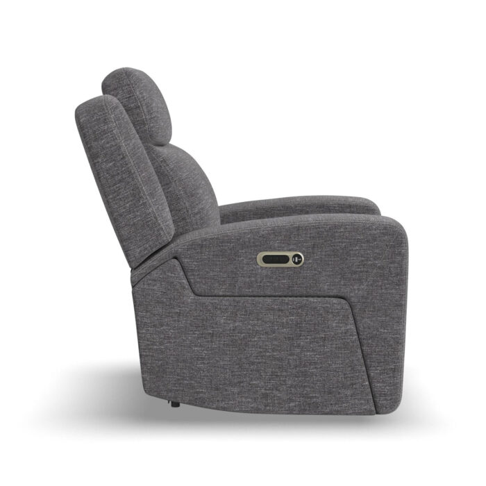 Ridge Granite Fabric Power Recliner with Power Headrest - Image 3