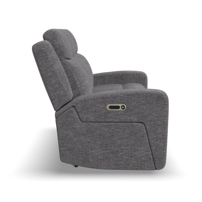 Ridge Granite Fabric Power Reclining Sofa with Power Headrests - Image 3