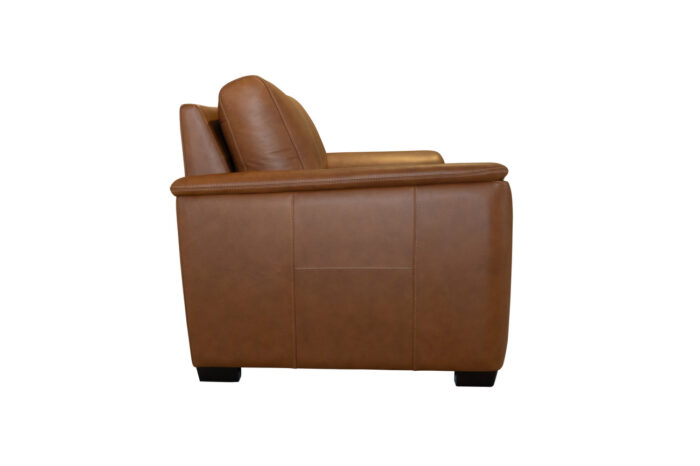 Henry Caramel Leather Loveseat - Image 4