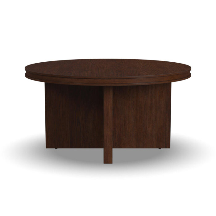 Waterfall Brown Round Coffee Table - Image 2