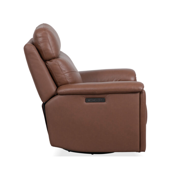 Refined Hickory Perfect Match Power Swivel Gliding Recliner with Power Headrest & Lumbar - Image 3