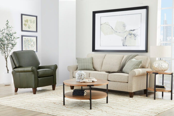 Millwork Brown Round Coffee Table - Image 7