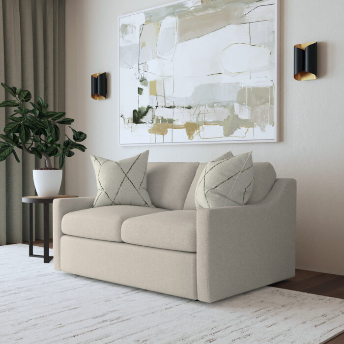 Sky Fabric Loveseat - Image 2