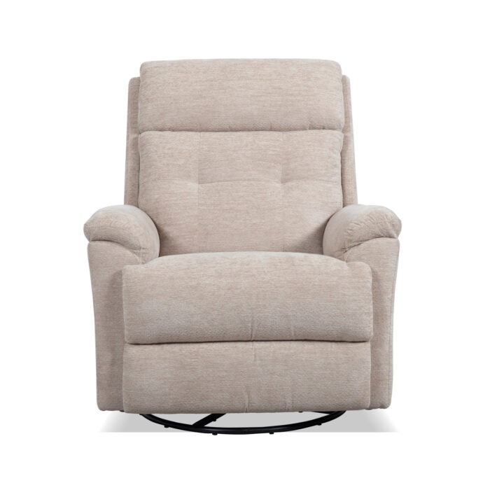 Sophisticated Oat Perfect Match Power Swivel Gliding Recliner with Power Headrest & Lumbar - Image 2