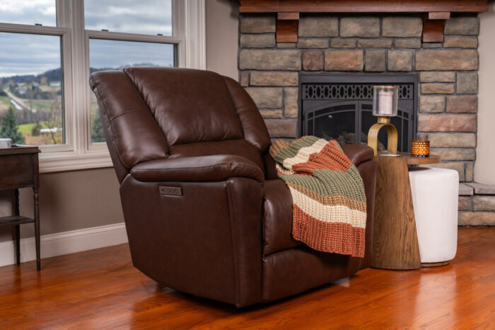 Plush Tavern Brown Perfect Match Power Gliding Recliner with Power Headrest & Lumbar - Image 2